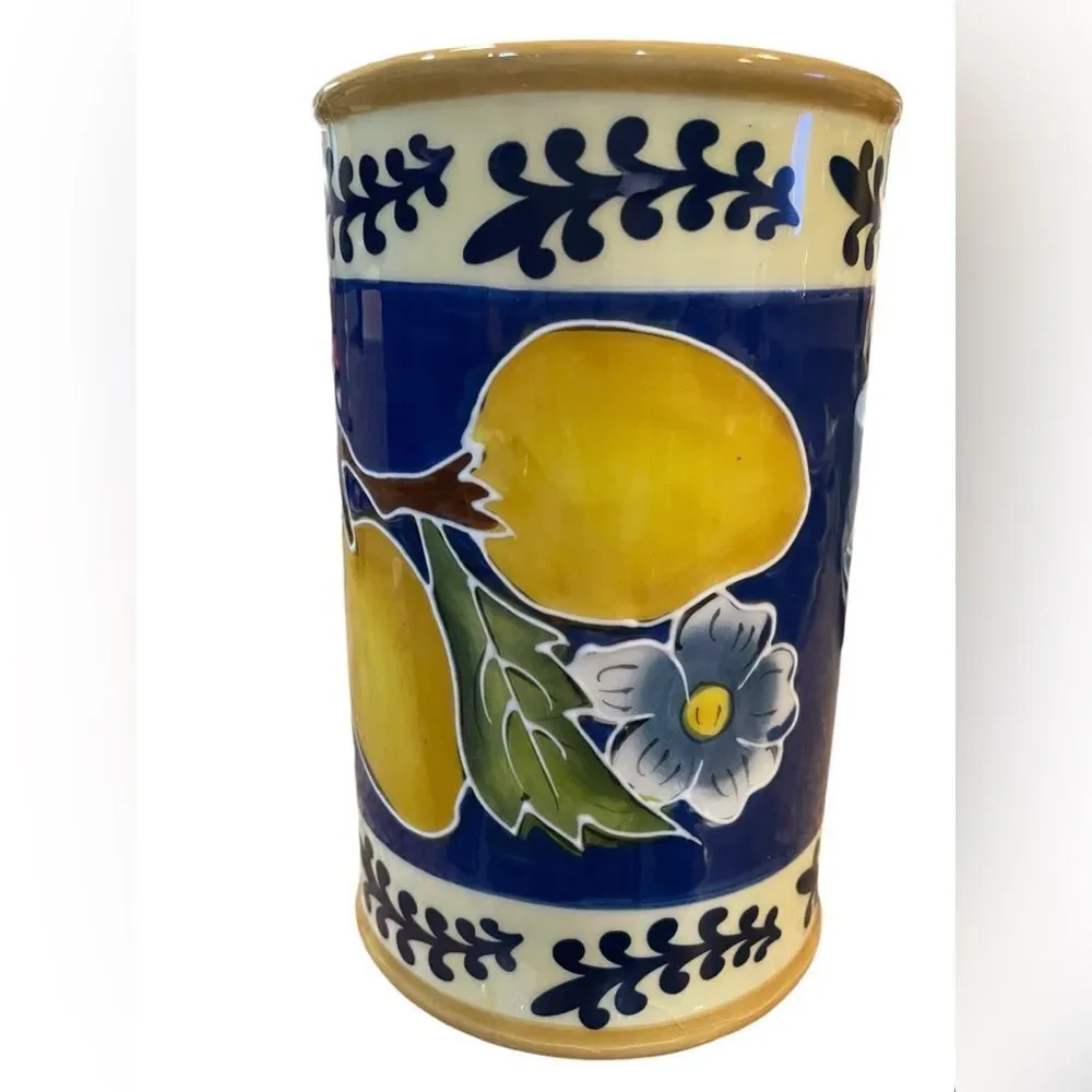 BLUE SKY CERAMIC LEMON LARGE‎ CANISTER